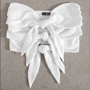 SHEIN Knot Front Tube Top